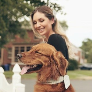 Blog author Alley Maassmann and her dog Chance