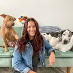 Blog author Chynna Rater and her dogs