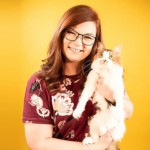 Blog author Mattie Ryder and her cat Banjo