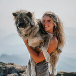 Blog author Molly Dombroski and her dog Summit