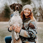 Blog author Rachael Austin and her dog Willow