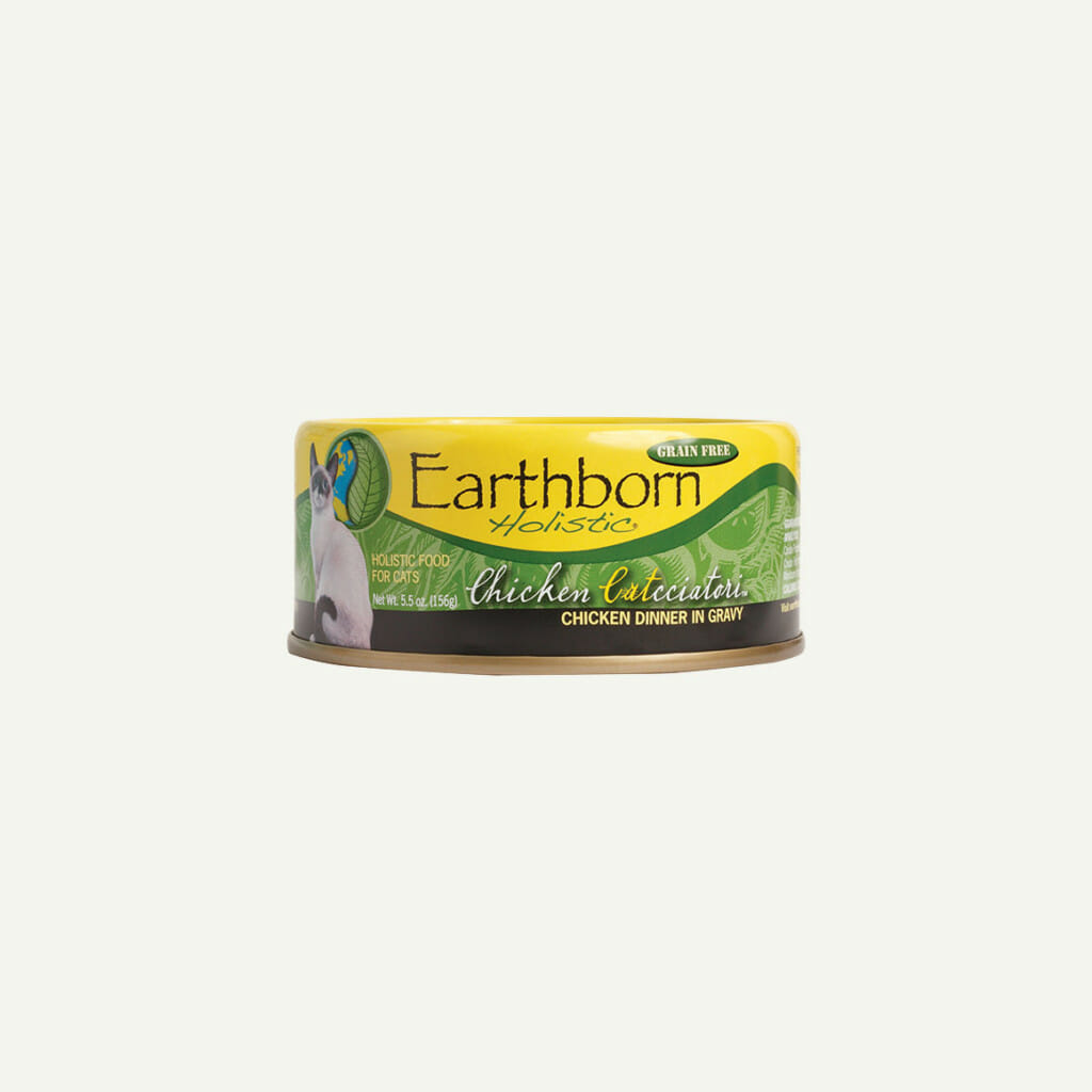 Earthborn Holistic Chicken Catcciatori cat food - front of can