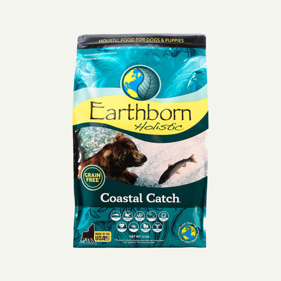 Earthborn Holistic Coastal Catch dog food - front of bag (12kg)