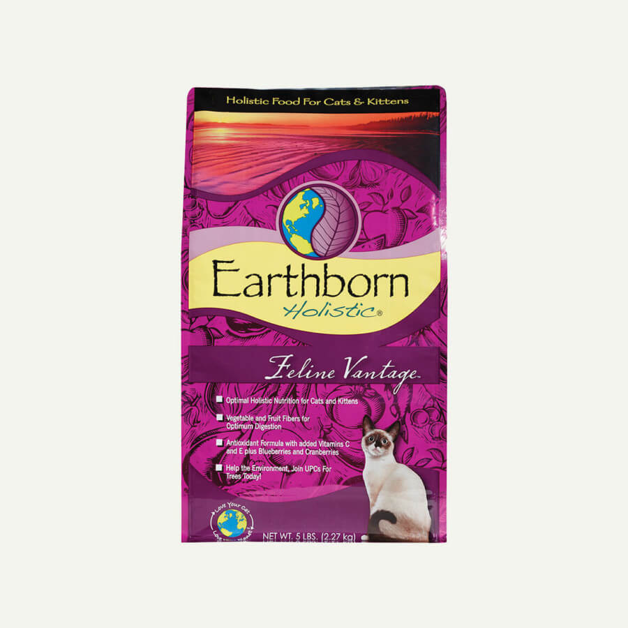 Earthborn Holistic Feline Vantage cat food - front of bag