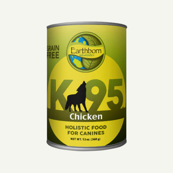 Earthborn Holistic K95 Chicken dog food - front of can