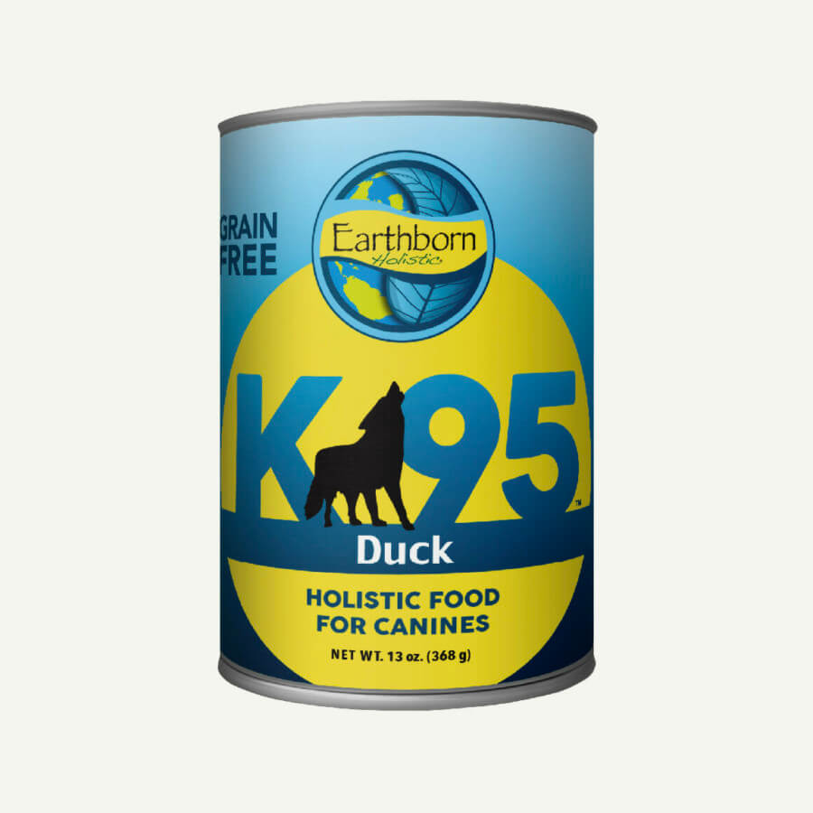 Earthborn Holistic K95 Duck dog food - front of can