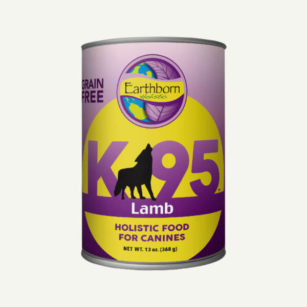 Earthborn Holistic K95 Lamb dog food - front of can