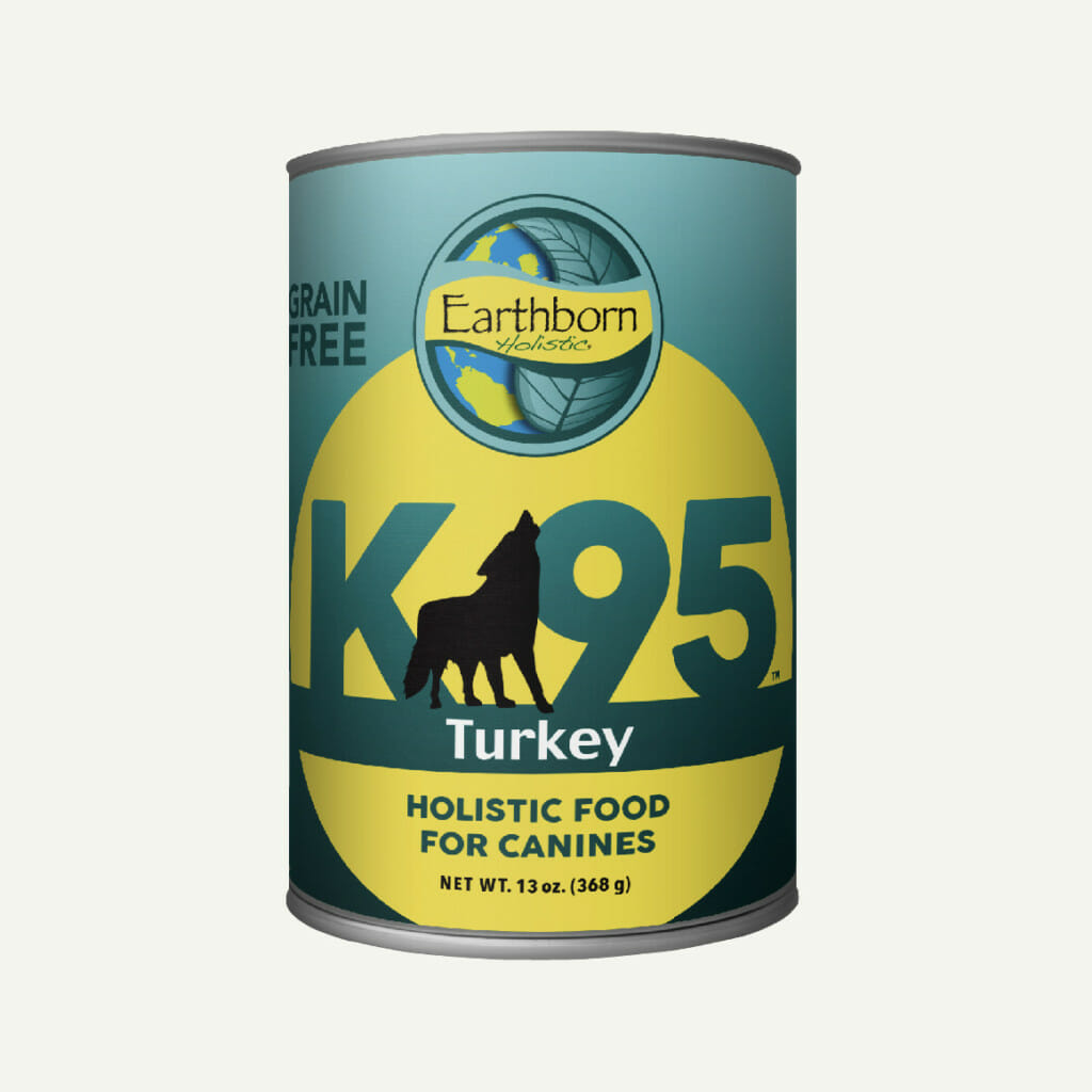 Earthborn Holistic K95 Turkey dog food - front of can