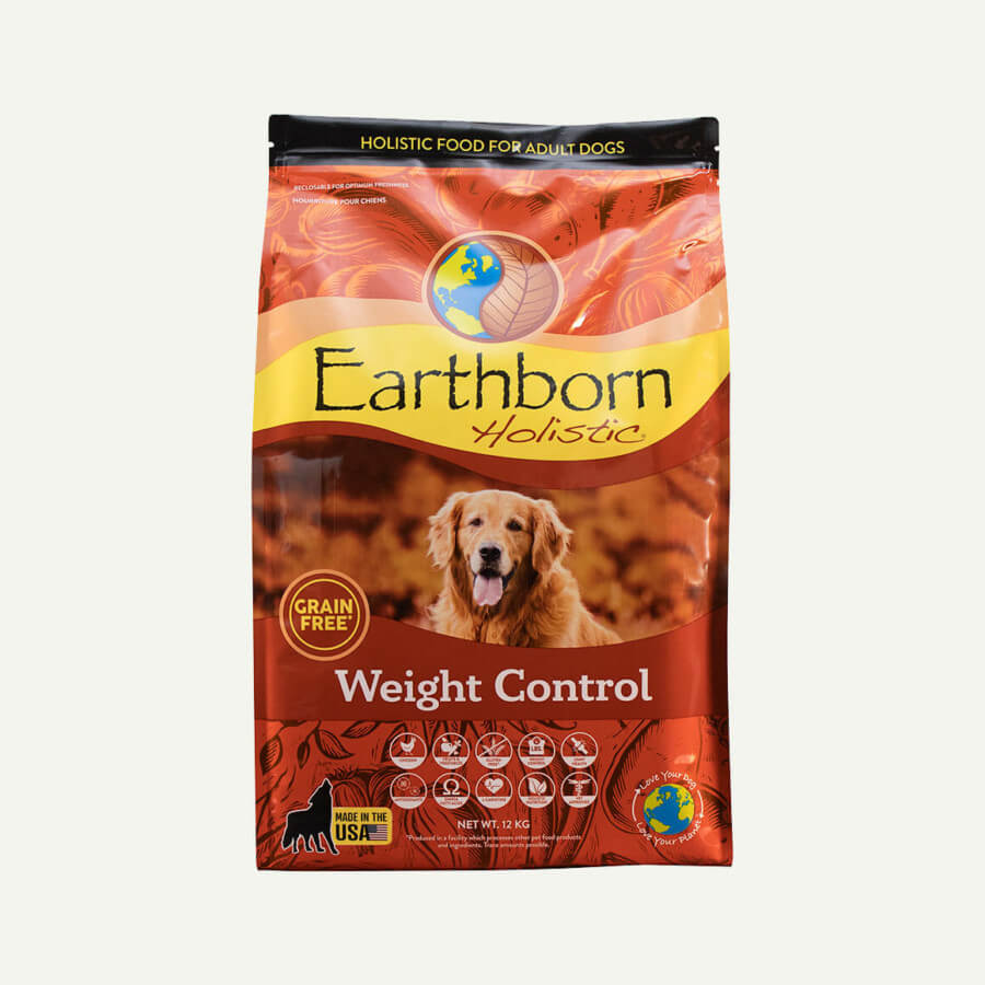 Earthborn Holistic Weight Control dog food - front of bag (12kg)