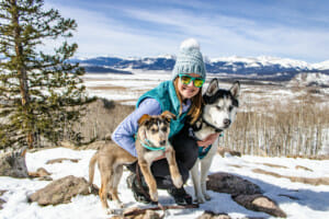 Blog author Marta Sulima and her dogs Koda and Summit