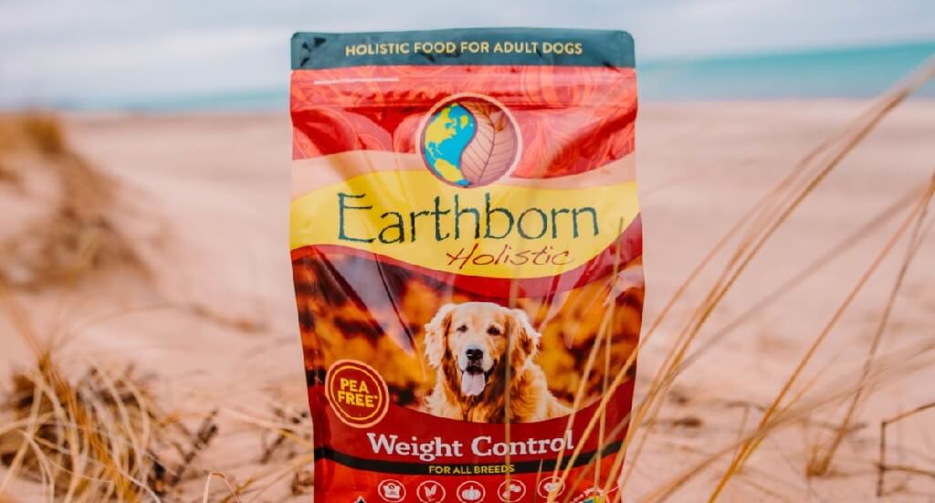 A bag of Earthborn Holistic Weight Control dog food