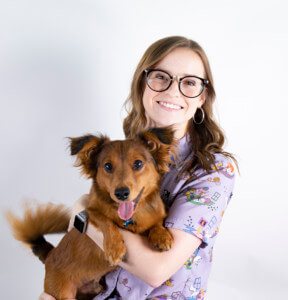 Author Jessica LaMar and her dog, Walter