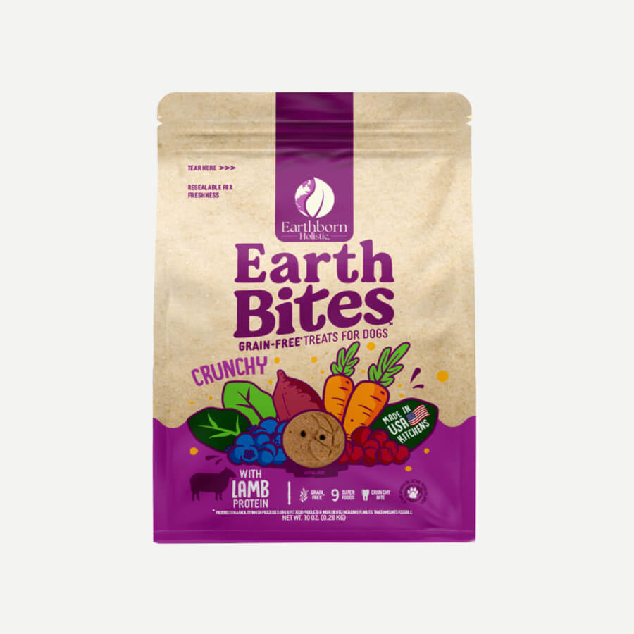 Front of EarthBites Crunchy Lamb bag