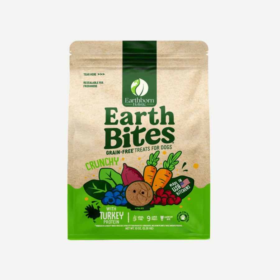 Front of EarthBites Crunchy Turkey bag